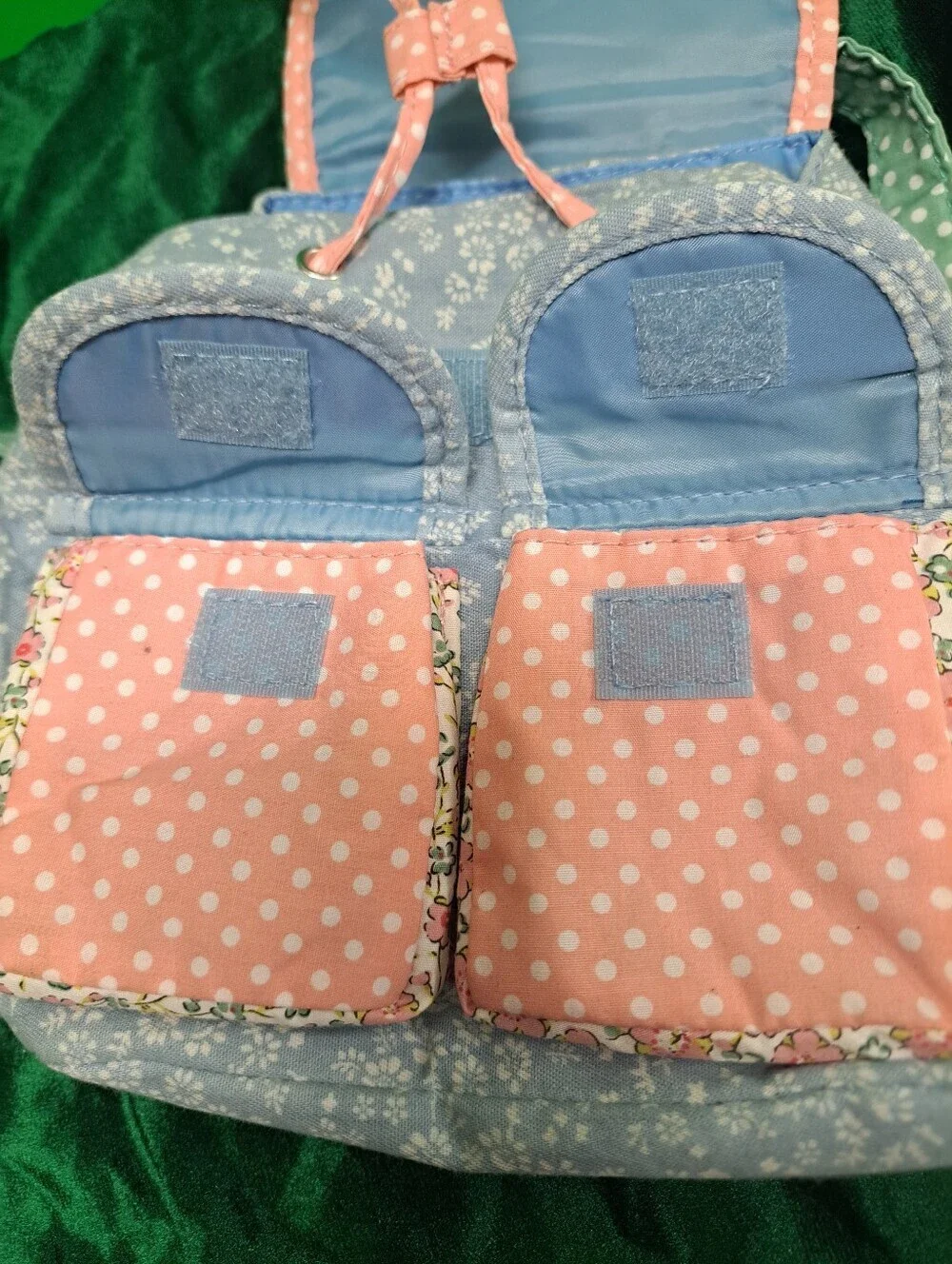 Claire's Pink & Mint Polka Dot Floral Mini Backpack